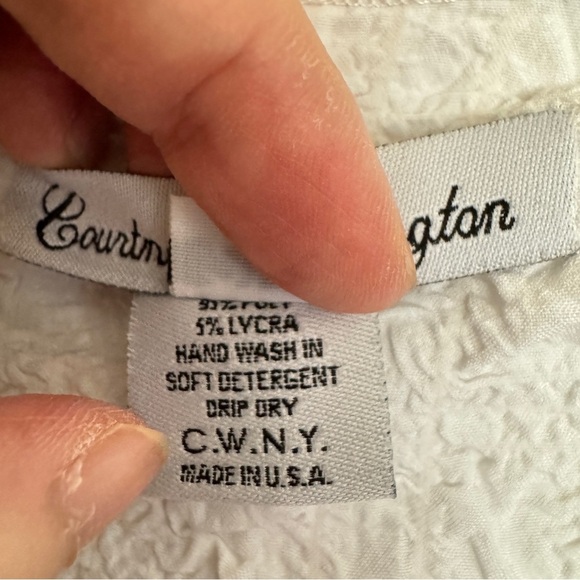 Courtney Washington Textured Lightweight Summer White Cardigan Jacket Size 2X - Picture 7 of 7